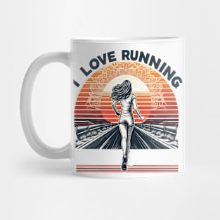 Vibrant I Love Running Mug